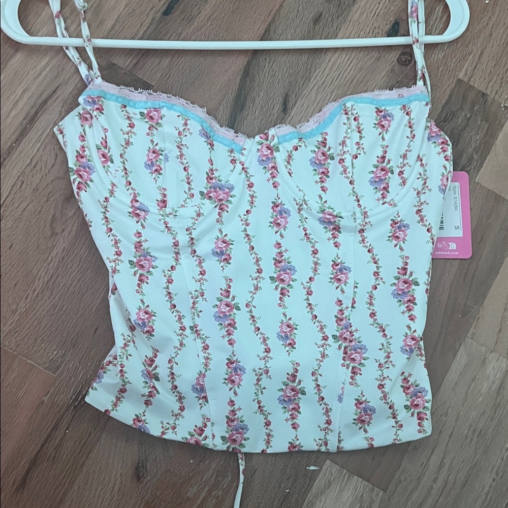 Edikted Pink Floral Camisole Top